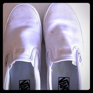 White Slip-on Vans